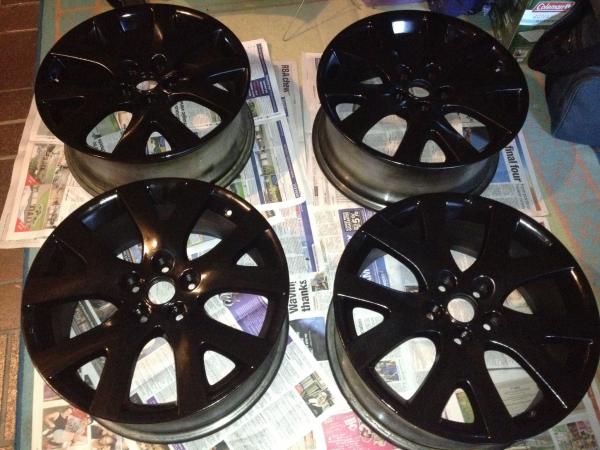 All painted Gloss Black with 3M Gloss Black spray can